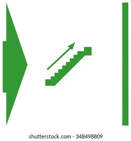 Stairs. Up.Vector icon.