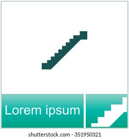 Stairs. Up.Vector icon.