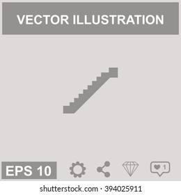 Stairs. Up.Vector icon.