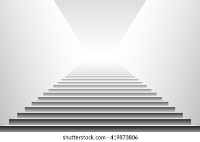 Stairs Vector. Stairs. detailed illustration of black white stairs, eps10 vector art