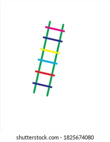 stairs vector graphic design illustration.ladder icon on a white background.