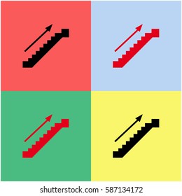Stairs vector  icon.