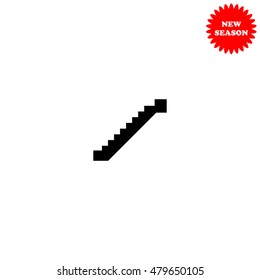 Stairs vector icon isolated on white background.