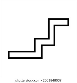 stairs vector icon line template