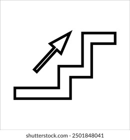 stairs vector icon line template