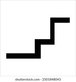 Plantilla de la línea del icono del Vector de las escaleras