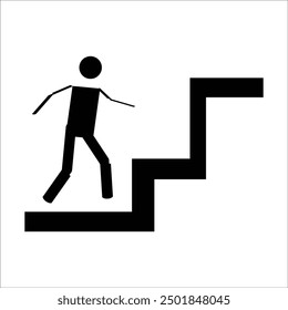 stairs vector icon line template
