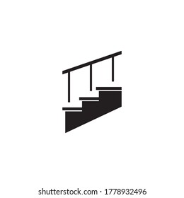 stairs vector icon logo design