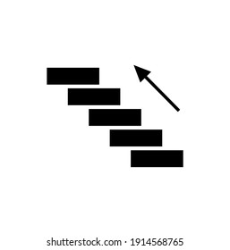 Stairs up vector icon. logo illustration.