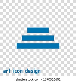 icono de vector de escaleras en un fondo abstracto
