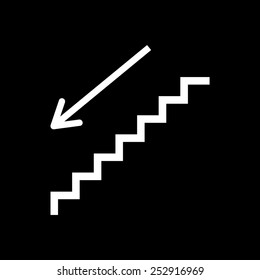 stairs - vector icon on a black background