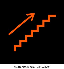 stairs - vector icon on a black background