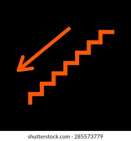stairs - vector icon on a black background