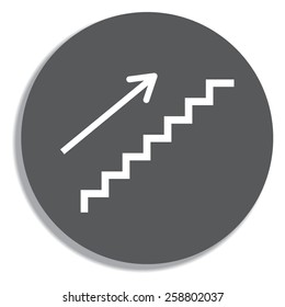 stairs - vector icon on a grey background
