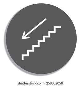 stairs - vector icon on a grey background