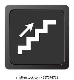 stairs  - vector icon on a grey button