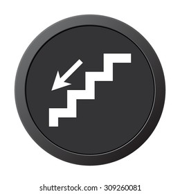stairs  - vector icon on a grey button