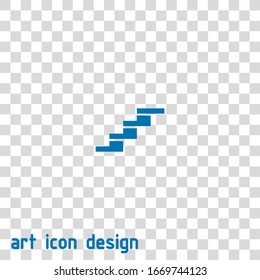 icono del vector de las escaleras en fondo blanco