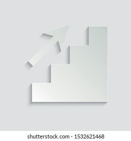stairs vector icon paper icon