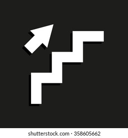 stairs -  vector icon with shadow
