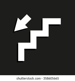 stairs -  vector icon with shadow