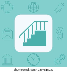 Stairs vector icon sign symbol