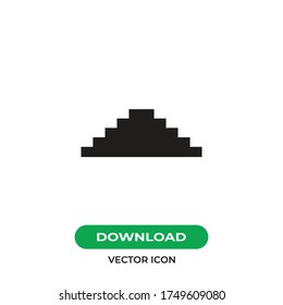 Stairs vector icon, simple sign for web site and mobile app.