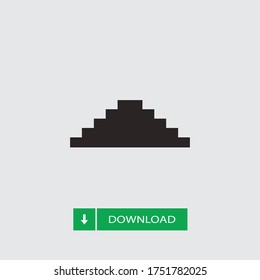 Stairs vector icon, simple sign for web site and mobile app.