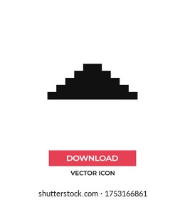 Stairs vector icon, simple sign for web site and mobile app.
