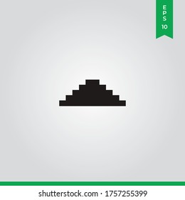 Icono vectorial de escaleras, signo simple para sitio web y aplicación móvil.
