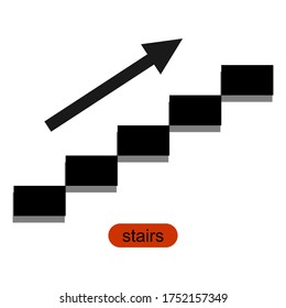 escaleras - icono vector con fondo transparente