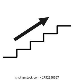 stairs - vector icon with transparent background