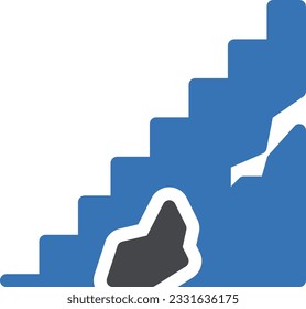 stairs Vector illustration on a transparent background. Premium quality symbols. Gyliph vector icon for concept and graphic design.
