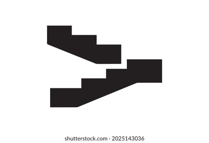 Stairs vector isolated illustration. Stairs icon.