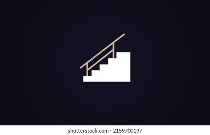 Stairs vector logo design template