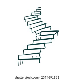 stairs vector sketch simple doodle hand drawn line illustration isolated abstract sign symbol clip art