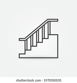Stairs vector thin line concept icon or design element
