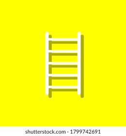 stairs white icon with shadow