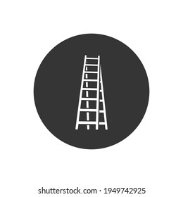 Stairs white icon vector illustration logo template