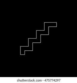 stairs  - white vector icon