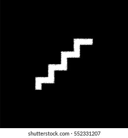 stairs -  white vector icon
