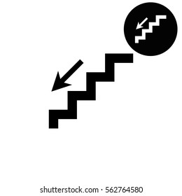 stairs -  white vector icon