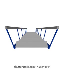 Stairs.Isolated on white background. 3d Vector illustration.Top view.