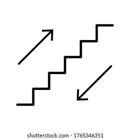 stairway icon for signs on a white background. vector EPS10