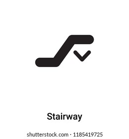 Stairway icon vector isolated on white background, logo concept of Stairway sign on transparent background, filled black symbol