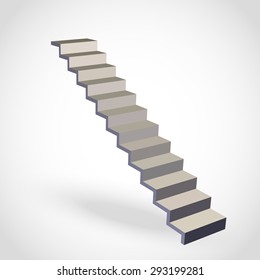 Stairway isolated on a white background. Vector illustration.