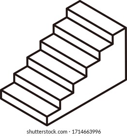 A stairway isolated vector illustration