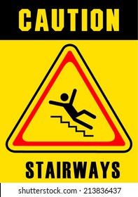 stairway sign on white background