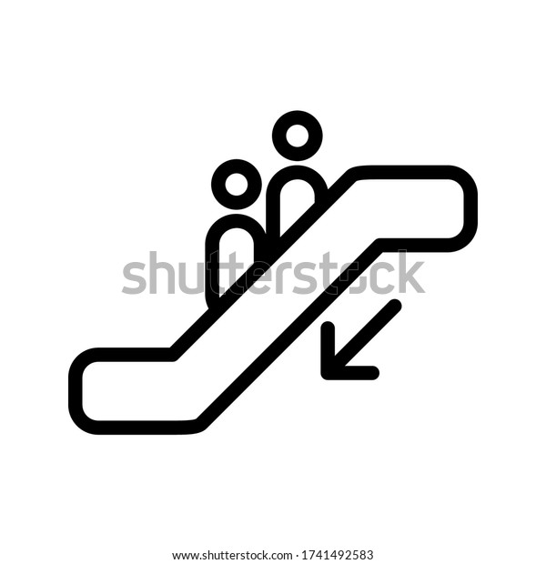 Stairway Sign Stairs Icon Isolated On Stock Vector (Royalty Free ...