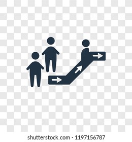 Stairway vector icon isolated on transparent background, Stairway transparency logo concept